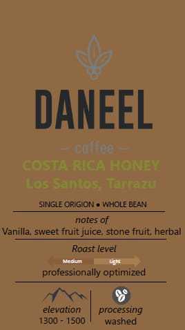 COSTA RICA HONEY los santos, tarrazu