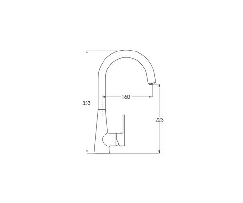ברז ברבור לכיור רחצה חמת סדרת גלבוע Gilboa 130120