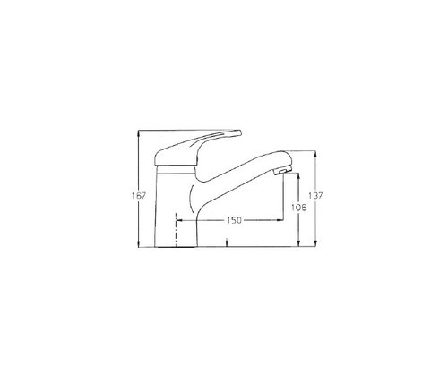 ברז פרח לכיור רחצה פיה בינונית סדרת אוורסט Everest 302843