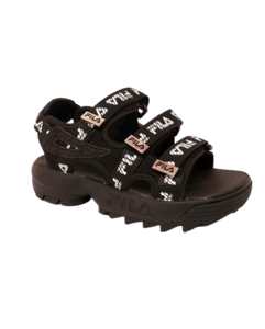 סנדל ילדות רצועות פילה בצבע שחור FILA DISRUPTOR - 28-35