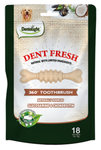 דנט פראש - חטיף דנטלי קוקוס מועשר בגלוקוזמין לחיזוק המפרקים דנטלייט DENTALIGHT 