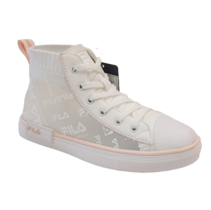נעלי סניקרס פילה גבוהות | שקוף לבן ורוד | 32-37 | FILA 