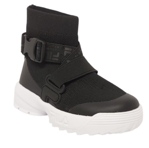 נעלי פילה מגף גרב בצבע שחור | 22-29 |FILA