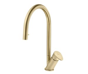 ברז מטבח נשלף גל זהב מוברש Wave 305169F15S Pull Down