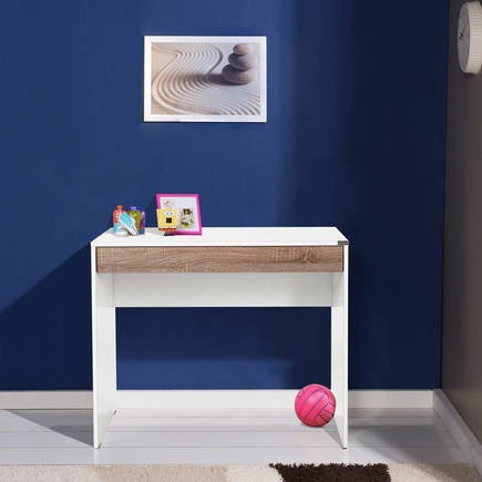 שולחן מחשב איכותי דגם לימור לבן+שיטה