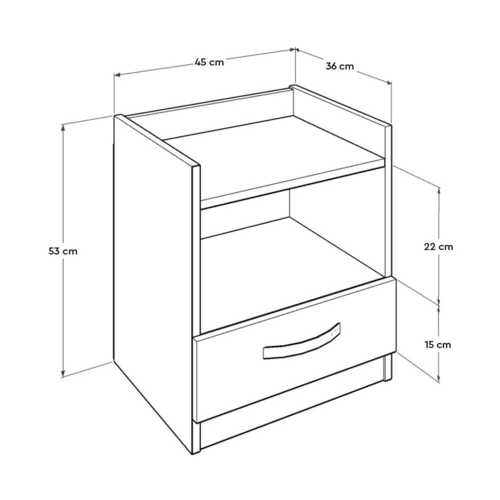 שידת לילה דפנה- אזל במלאי
