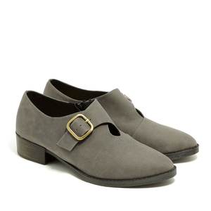 נעלי נשים אוקספורד אבזם בצבע אפור | 36-42 | MIZU