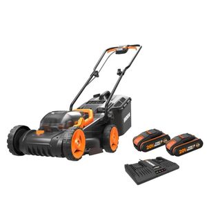 מכסחת דשא נטעת 40V 2*20 + שתי סוללות 2.0AH WORX WG743E.9 - גוף בלבד