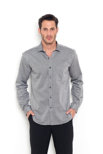 חולצת גבר ג'אקרד תכלת