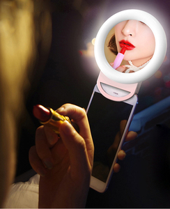 רינג תאורה עם קליפס ומראה