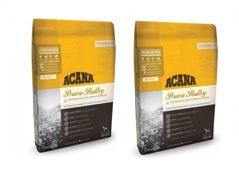 שני שקי אקאנה קלאסיק עוף- כל שק 11.4 ק"ג 22.8 ק"ג Acana Classics Wild Cost Prairie Poultry