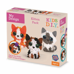 מוזאיקה בד 3 חיות מוקצפות – חתולים