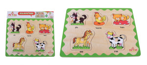 פאזל כפתור פיט  חיות בית