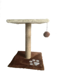 מתקן גירוד קומה אחת בצבע חום לבן