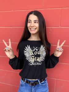 טופ סריג דק ודפוס