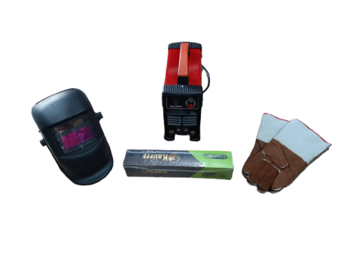 רתכת אלקטרונית 200 אמפר + מסכה + אלקטרודות+ כפפות עור KARNAF MMA200