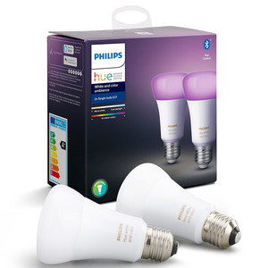 Hue 9W A60 E27 White and Color Ambiance x2 pack