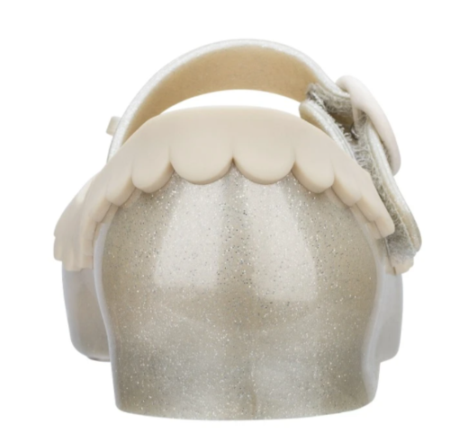 נעלי בובה מיני מליסה בצבע בז' זהב | 19-27 | MINI MELISSA SWEET LOVE II BEIGE GLITTER/BEIGE