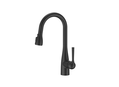 ברז מטבח נשלף דגם דיפר שחור מט