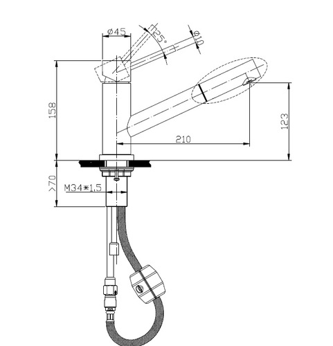 ברז מטבח נשלף דגם טיאנה