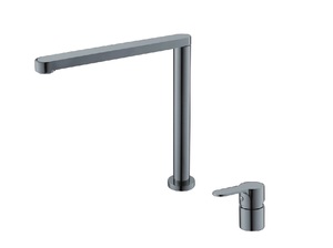 ברז מטבח דגם אורורה שחור מושחם, ידית ממשטח גימור שחור מושחם