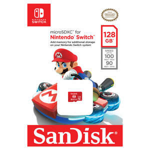 כרטיס זכרון SanDisk microSDXC SDSQXAO-128G ל-Nintendo Switch