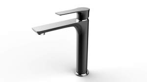 ברז פרח שחור/כרום בינוני B&W ALCA