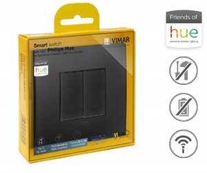 Vimar Hue Wireless Kinetic Switch - Black