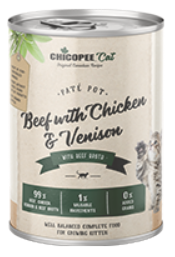 שימור צ'יקופי CHICOPEE בקר ועוף לגורים 400 גרם