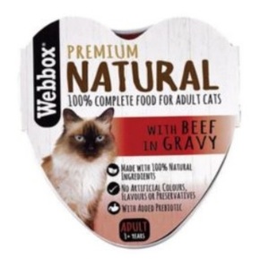 מעדן ויבוקס WEBBOX נטורל מבשר בקר ברוטב 85 גרם 