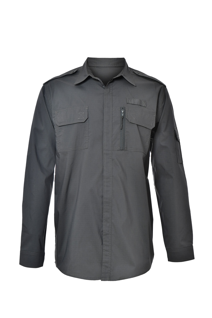 חולצת מכופתרת אפורה