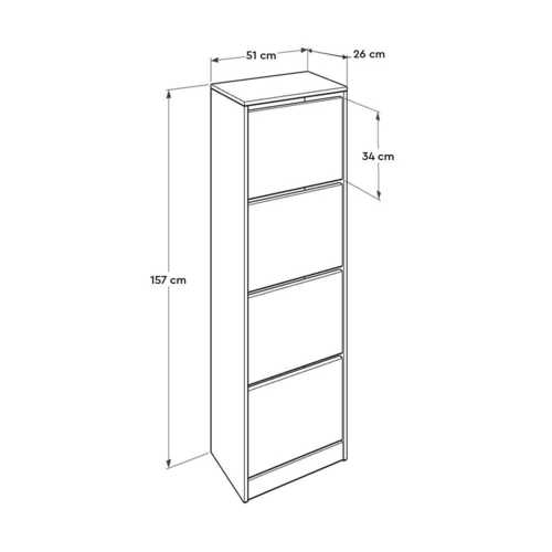 ארון נעליים ארבעה תאים