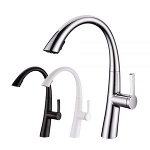 ברז פרח נשלף גבוה למטבח דגם בל צבע מוברש