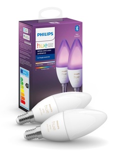  Hue Candle 6.5W E14 W&Color Ambiance x2 pack