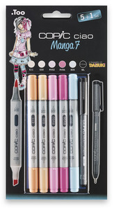 סט 5 טושים + ליינר קופיק צ'או בגווני מנגה 7