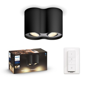 Hue Pillar Double Ceiling Spotlight W.Ambiance-Black