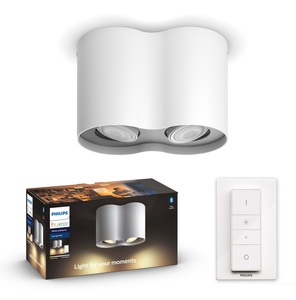 Hue Pillar Double Ceiling Spotlight W.Ambiance-White