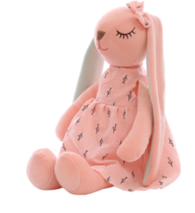 בובת ארנבת עדינה וארוכת אזניים