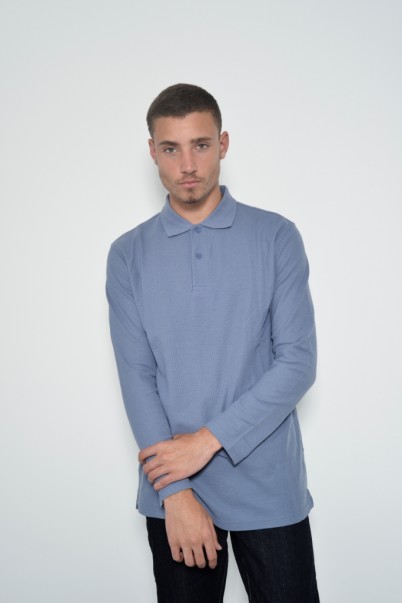 חולצת פולו שרוול ארוך פטרול 60/40