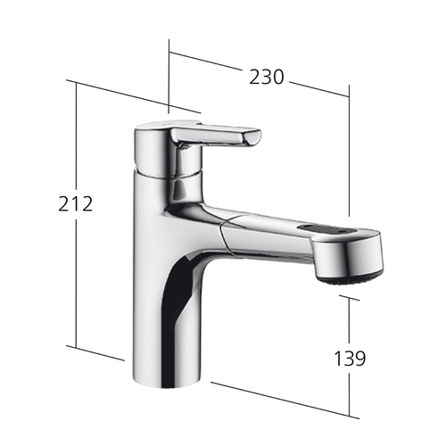 ברז מטבח נשלף דגם אדרנה KWC