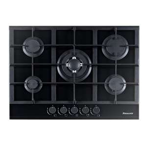 כיריים נורמנדה יצוקות שחור/לבן/חול ים  60 סמ ,זכוכית 4 להבות