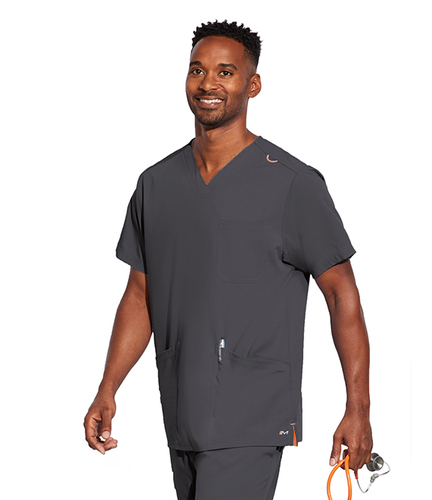 טוניקת גברים V אפורה