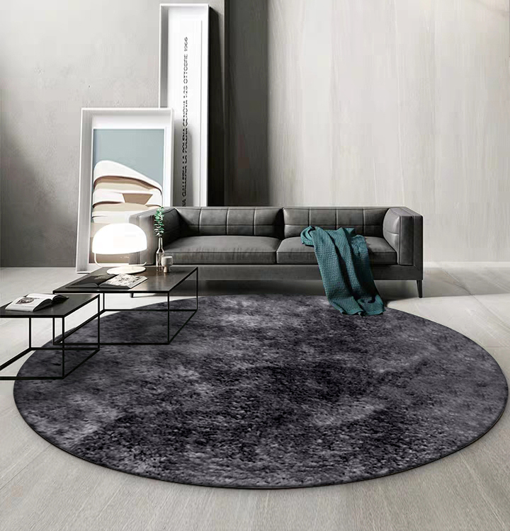 שטיח שאגי עגול- אפור כהה #10 -  אזל במלאי
