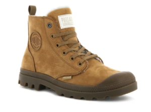 נעלי פלדיום מעור, בצבע קאמל , עם פרווה | PAMPA HI ZIP WL AMBER GOLD PALLADIUM | 36-41 