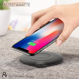 משטח טעינה אלחוטי מהיר OP13 שחור Glossy&Matte