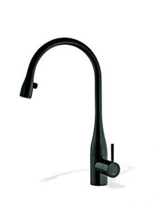 ברז מטבח נשלף שחור תאורה דגם איב KWC