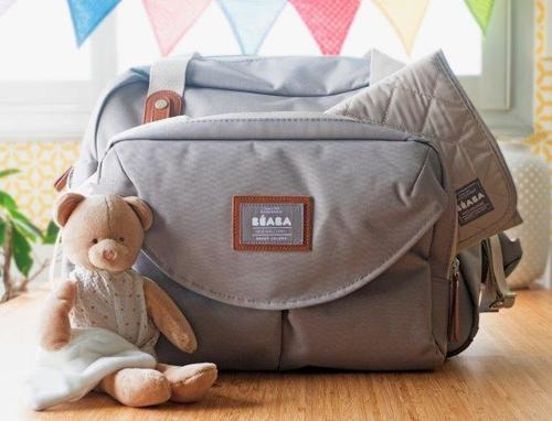 תיק עגלה beaba  דגם ג'נבה צבע אפור /חום