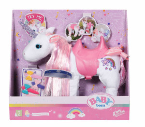 בובת בייבי בורן חד קרן עם אורות וצלילים 