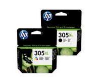 זוג ראשי דיו מקוריים (HP 305XL (3YM63A+3YM62A