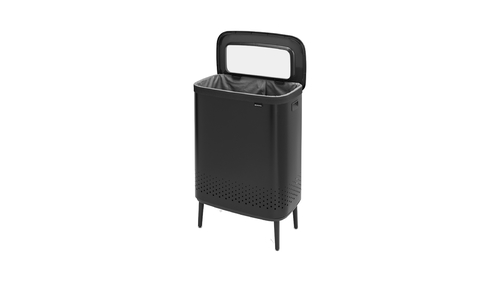 BO סל כביסה מחולק 45+45 ליטר , שחור מט Brabantia 